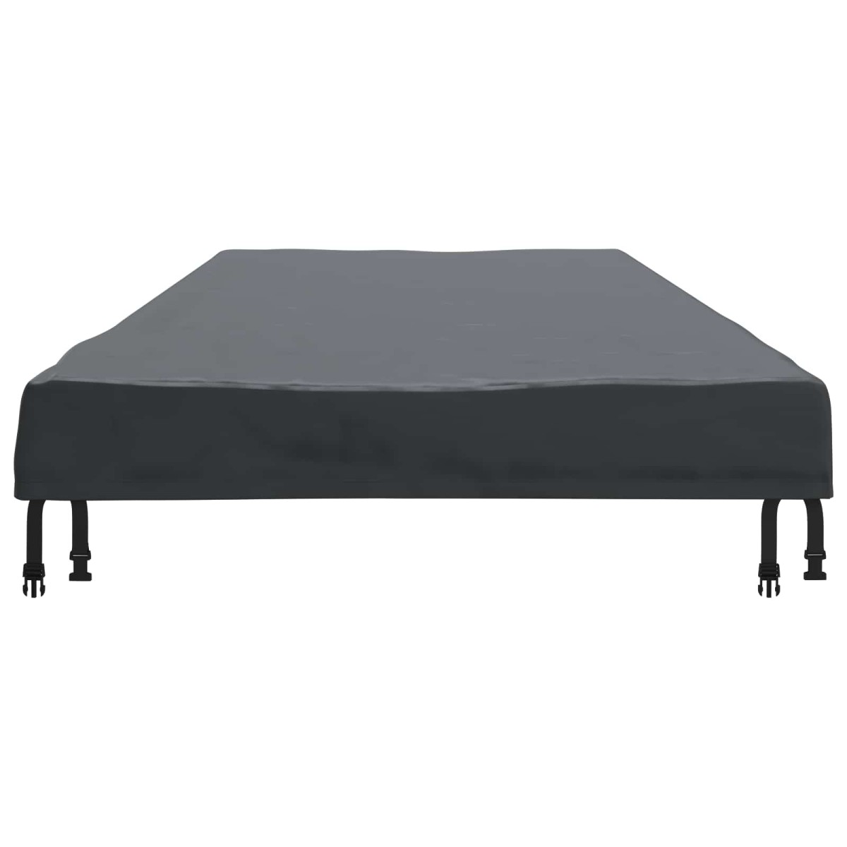 vidaXL Κάλυμμα Τραπέζι Μονόχρωμο Μαύρο 262 x 102 x 15 εκ. ύφασμα