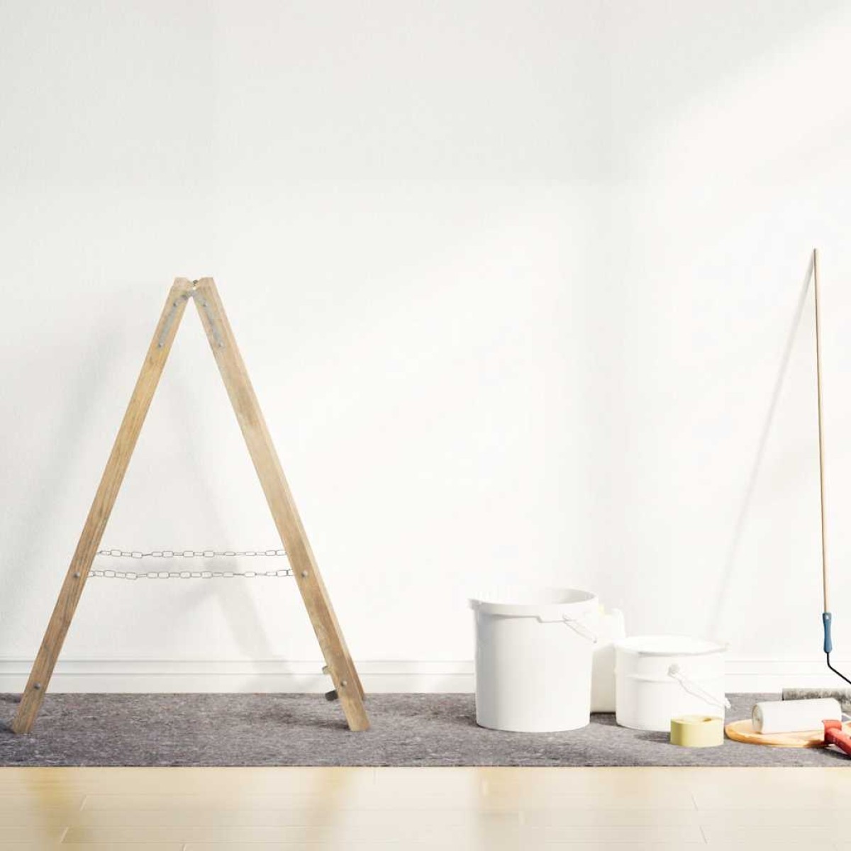 vidaXL Αντιολισθητικό μαλλί ζωγράφου 25 m 180 g/m² Γκρι
