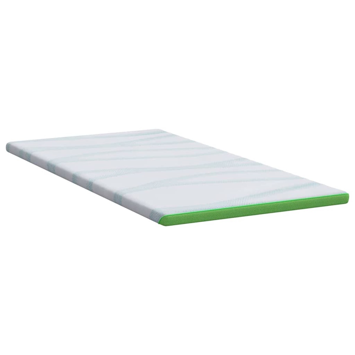 vidaXL Στρώμα επικάλυψης Λευκό και Πράσινο 120 x 200 cm