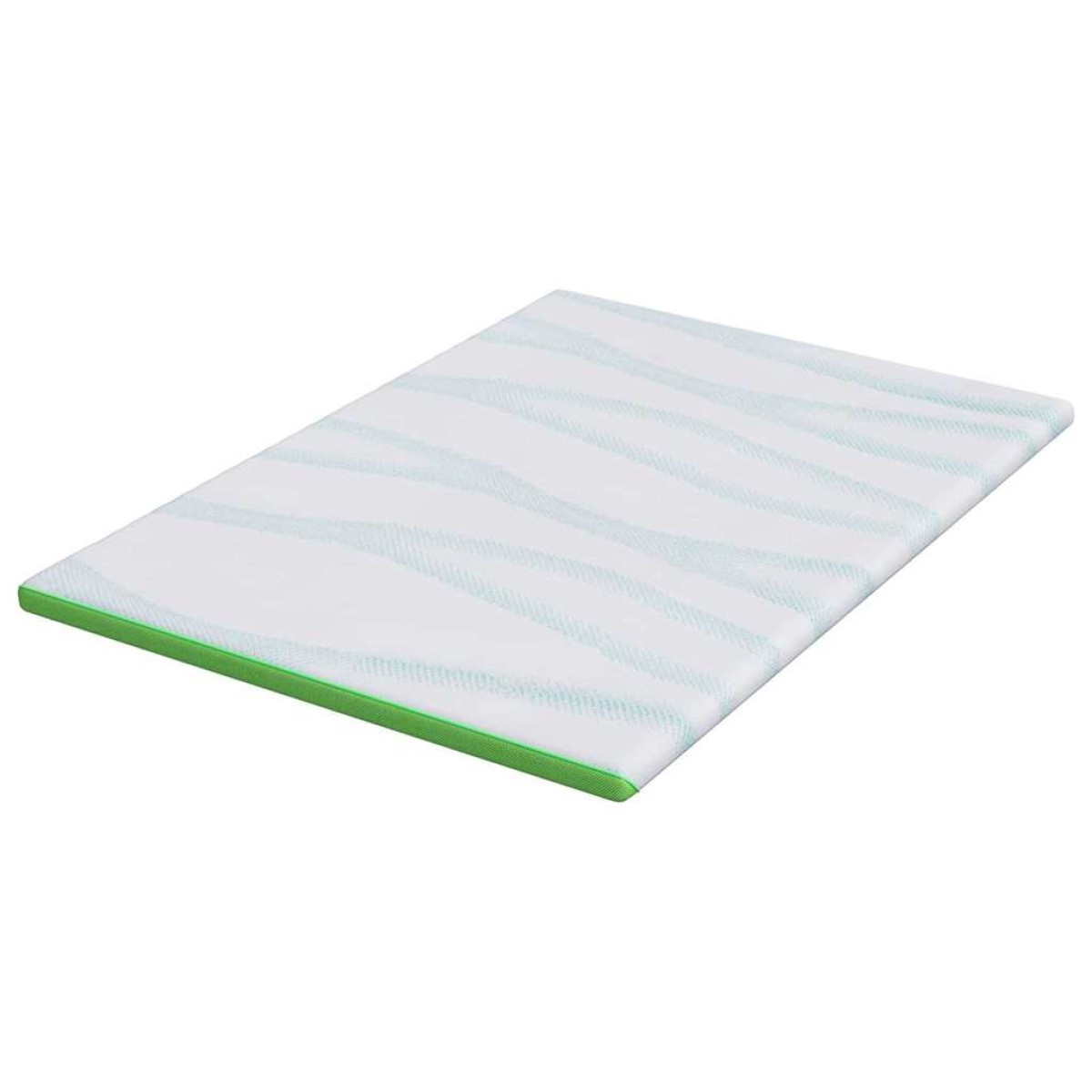 vidaXL Στρώμα επικάλυψης Λευκό και Πράσινο 140 x 190 cm