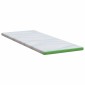 vidaXL Στρώμα επικάλυψης Λευκό και Πράσινο 80 x 200 cm Υφασμα Jacquard