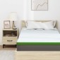 vidaXL Στρώμα επικάλυψης Λευκό και Πράσινο 90 x 190 cm Υφασμα Jacquard