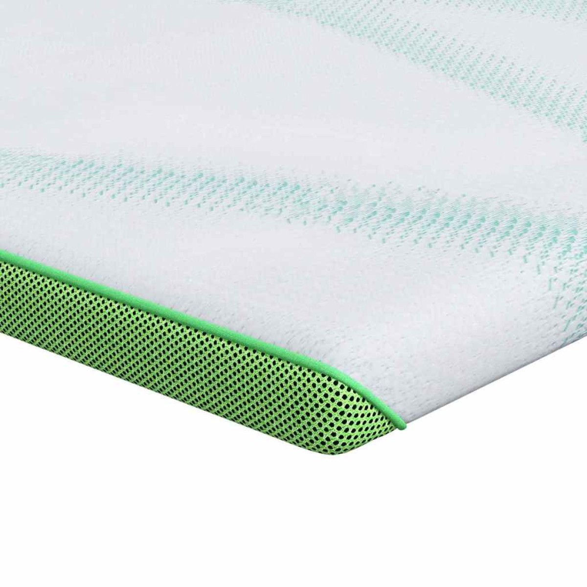 vidaXL Στρώμα επικάλυψης Λευκό και Πράσινο 100 x 200 cm