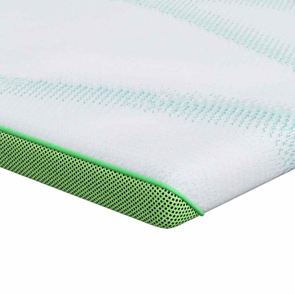 vidaXL Στρώμα επικάλυψης Λευκό και Πράσινο 180 x 200 cm