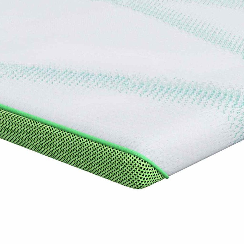 vidaXL Στρώμα επικάλυψης Λευκό και Πράσινο 180 x 200 cm
