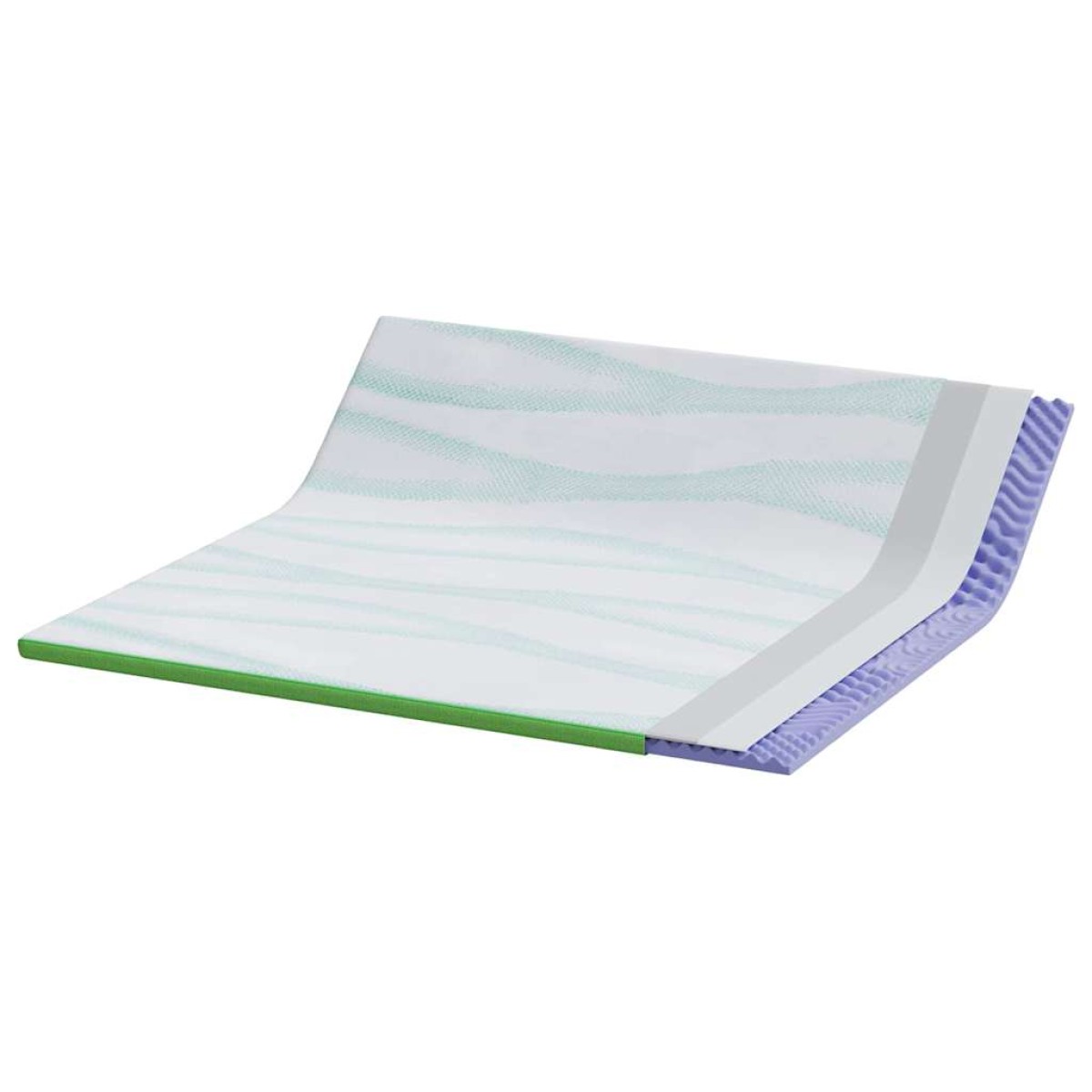 vidaXL Στρώμα επικάλυψης Λευκό και Πράσινο 180 x 200 cm