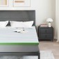 vidaXL Στρώμα επικάλυψης Λευκό και Πράσινο 200 x 200 cm