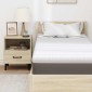vidaXL Στρώμα επικάλυψης Λευκό 80 x 200 cm Υφασμα Jacquard