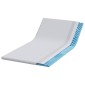 vidaXL Στρώμα επικάλυψης Λευκό 90 x 200 cm Υφασμα Jacquard