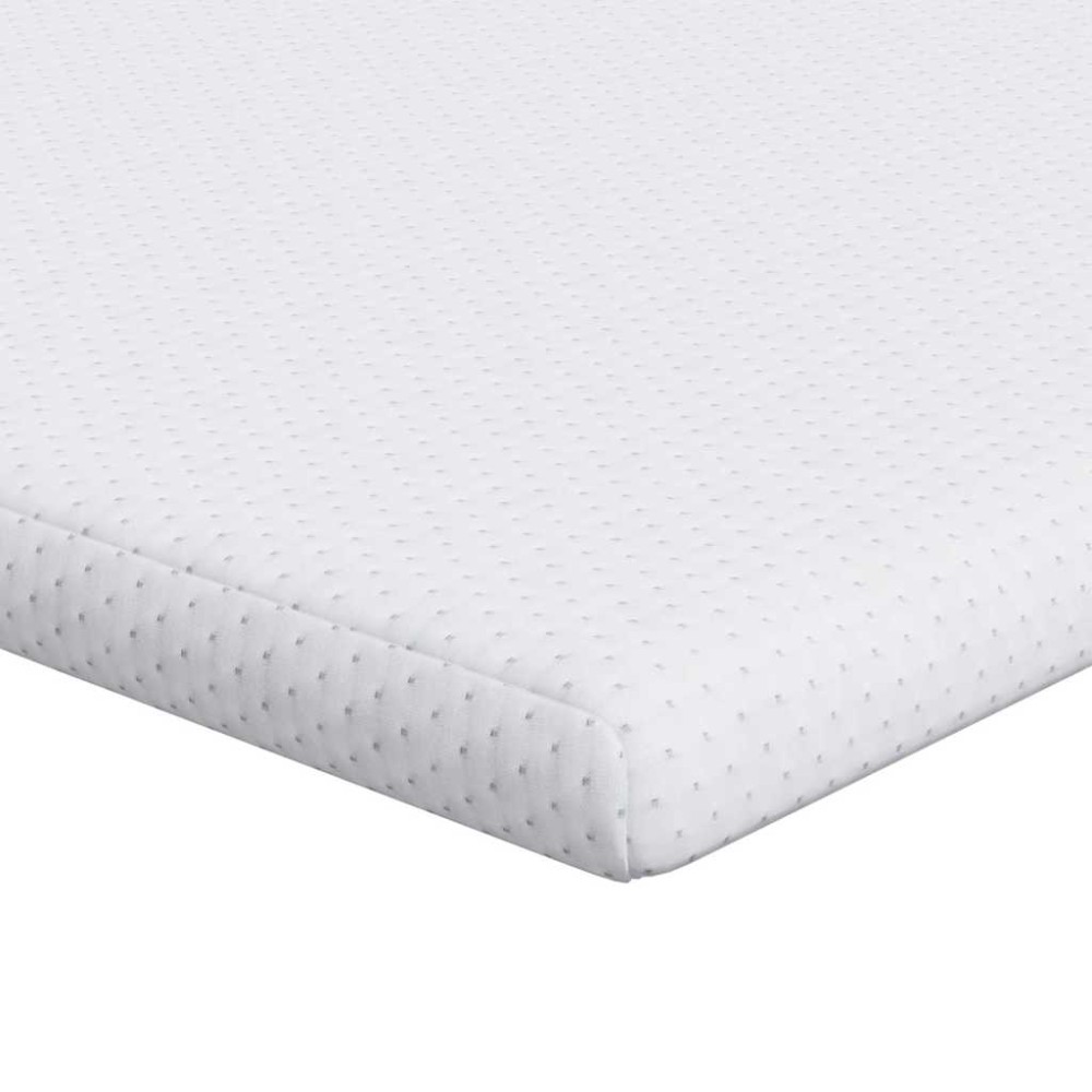 vidaXL Στρώμα επικάλυψης Λευκό 100 x 200 cm Υφασμα Jacquard