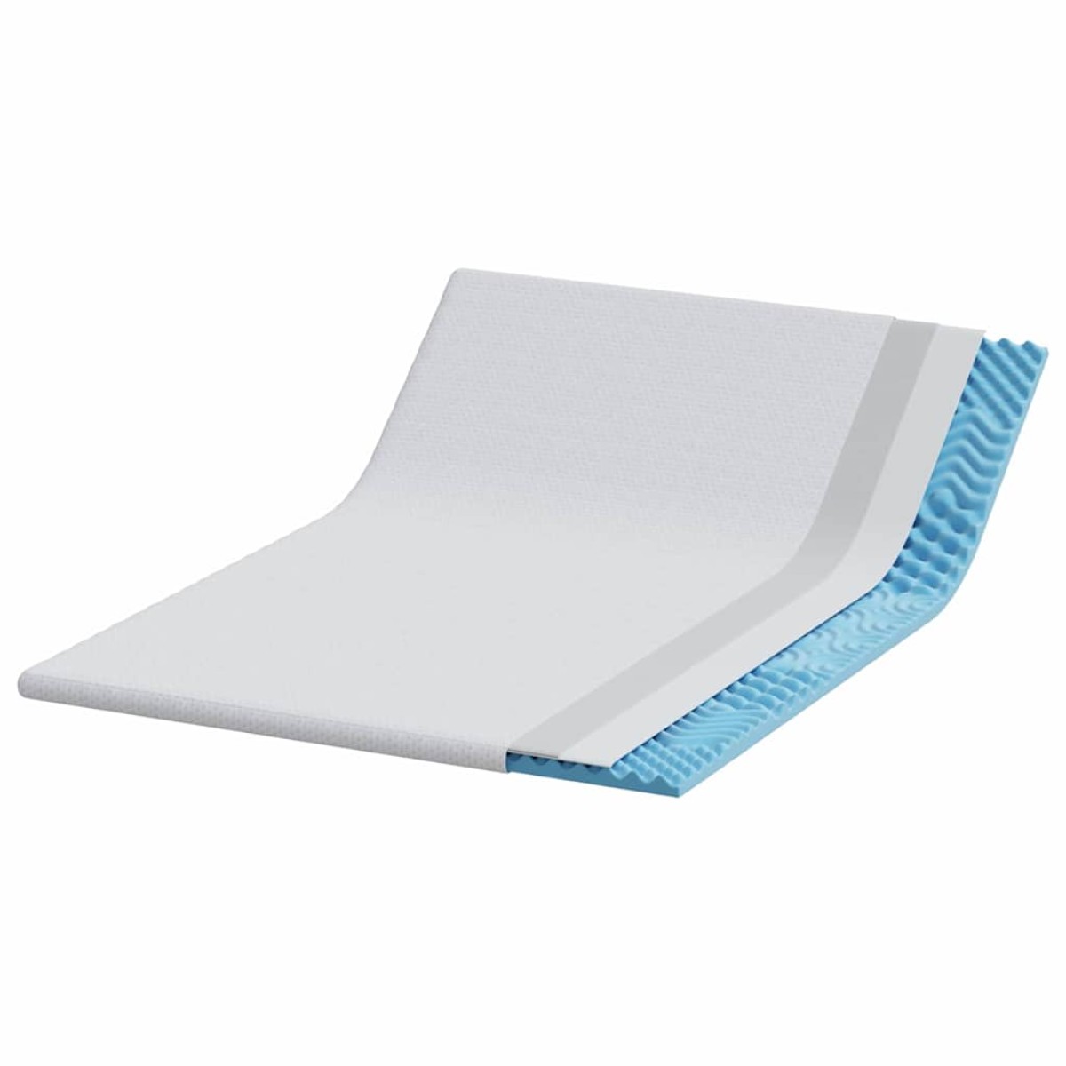 vidaXL Στρώμα επικάλυψης Λευκό 140 x 200 cm Υφασμα Jacquard