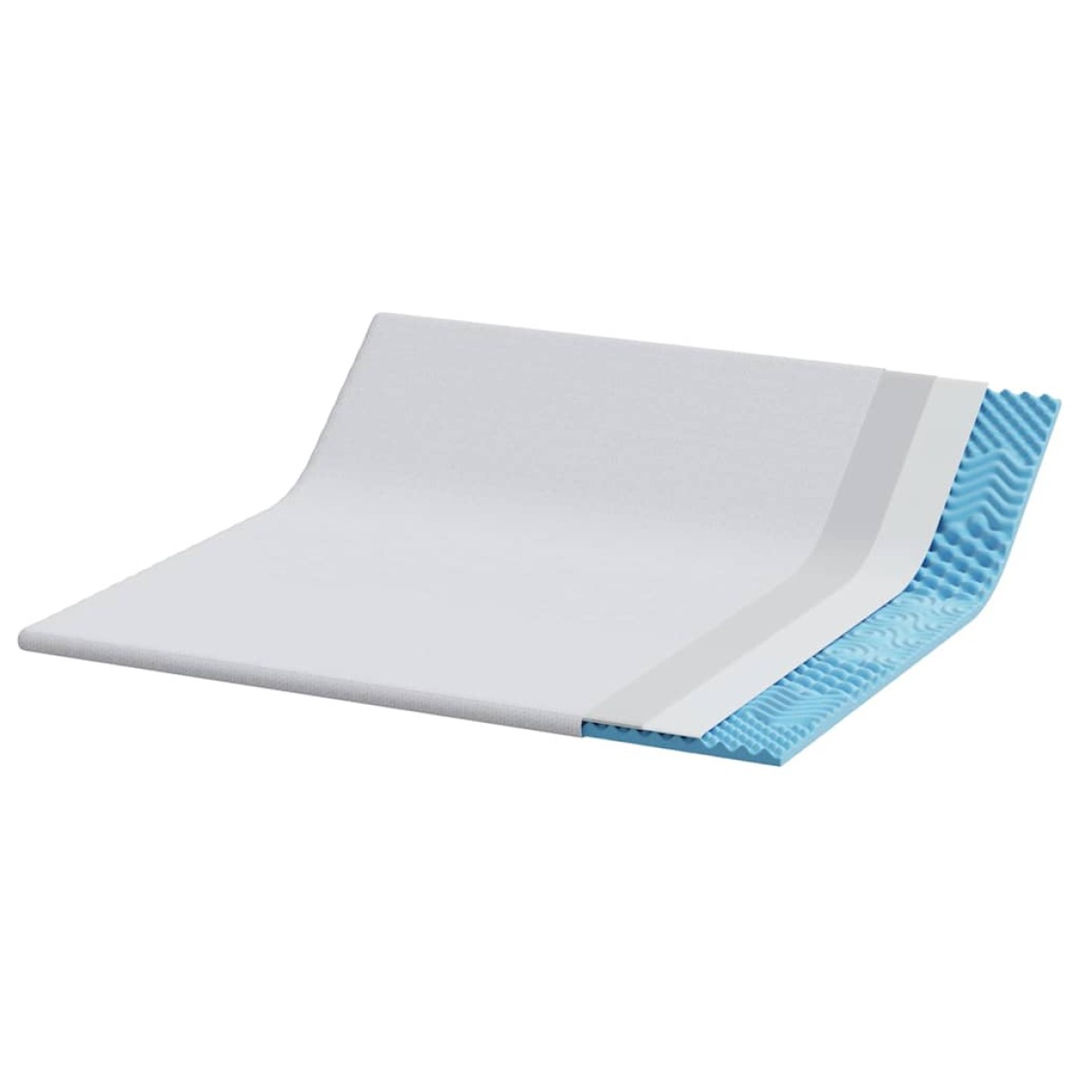 vidaXL Στρώμα επικάλυψης Λευκό 200 x 200 cm Υφασμα Jacquard
