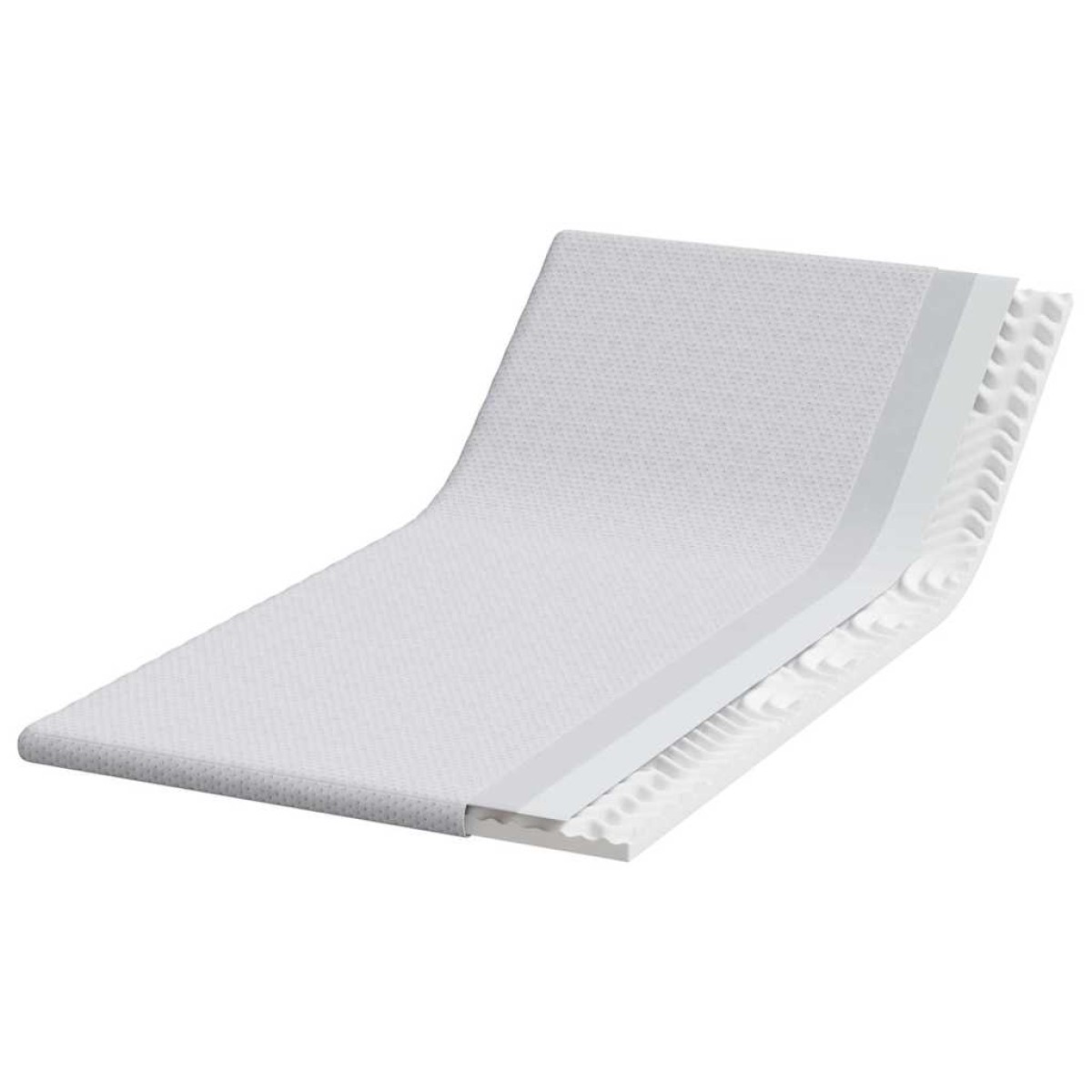 vidaXL Στρώμα επικάλυψης Λευκό 90 x 190 cm Υφασμα Jacquard