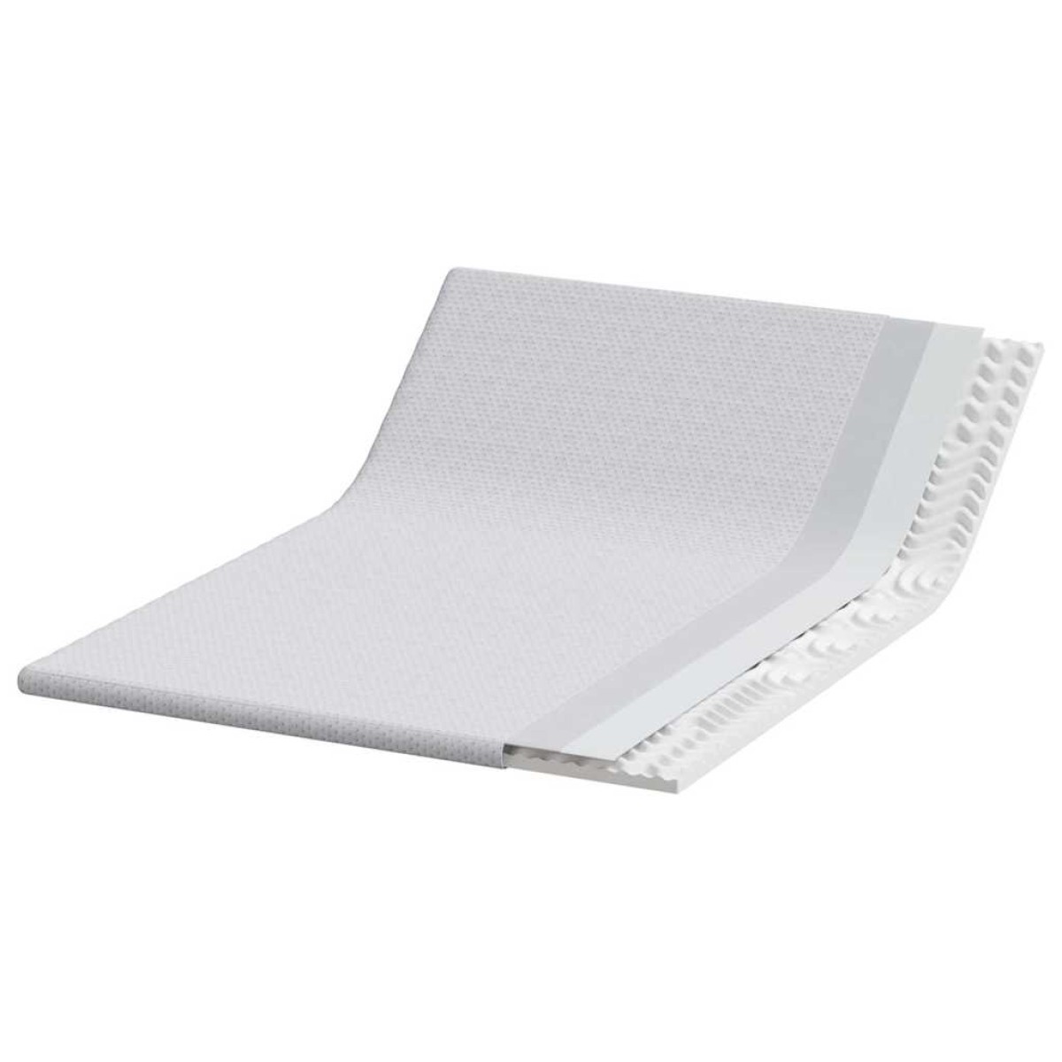 vidaXL Στρώμα επικάλυψης Λευκό 140 x 200 cm Υφασμα Jacquard