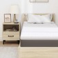 vidaXL Στρώμα επικάλυψης Λευκό 80 x 200 cm Υφασμα Jacquard