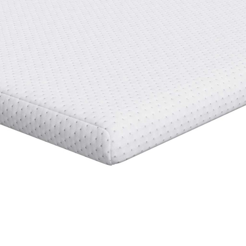 vidaXL Στρώμα επικάλυψης Λευκό 100 x 200 cm Υφασμα Jacquard