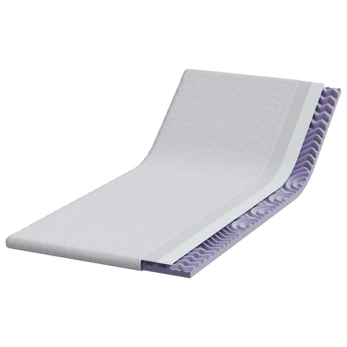 vidaXL Στρώμα επικάλυψης Λευκό 100 x 200 cm Υφασμα Jacquard
