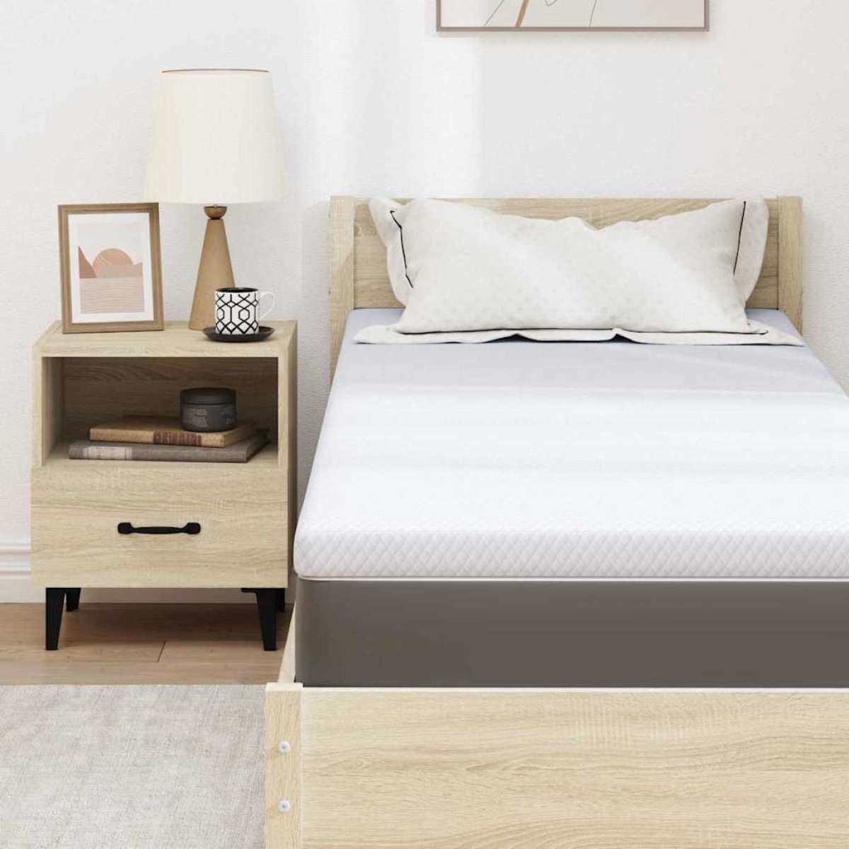 vidaXL Στρώμα μνήμης 80 x 200 cm Thick Μαλακό Ύφασμα-100% πολυέστερ