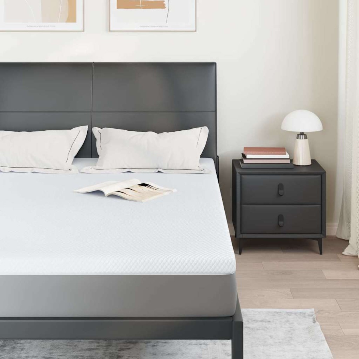 vidaXL Στρώμα μνήμης 140 x 200 cm Thick Μαλακό Ύφασμα-100% πολυέστερ