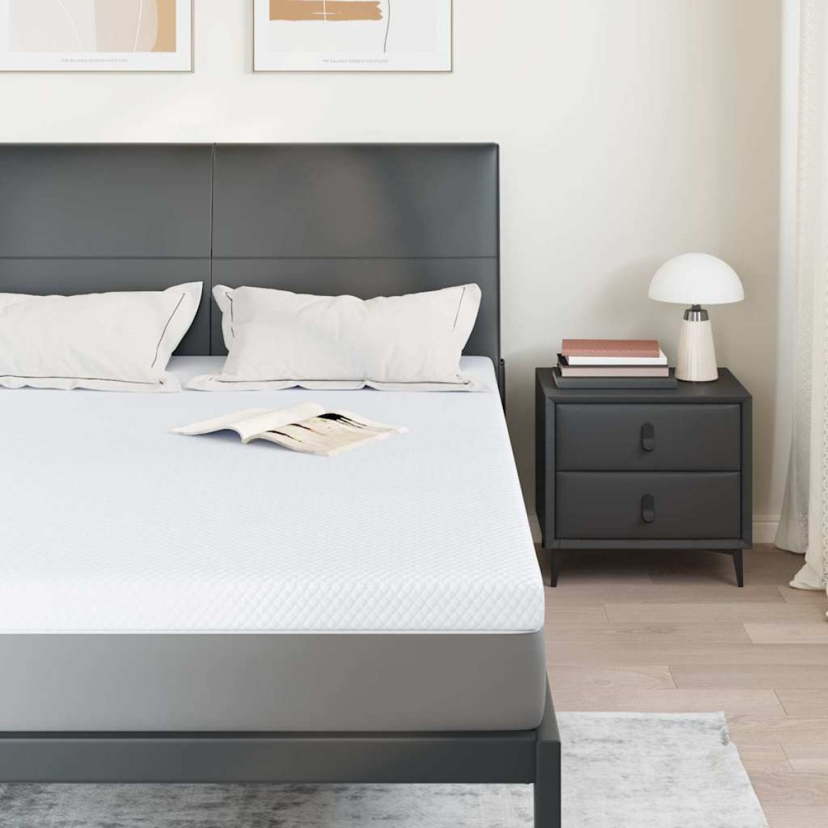 vidaXL Στρώμα μνήμης 160 x 200 cm Thick Μαλακό Ύφασμα-100% πολυέστερ