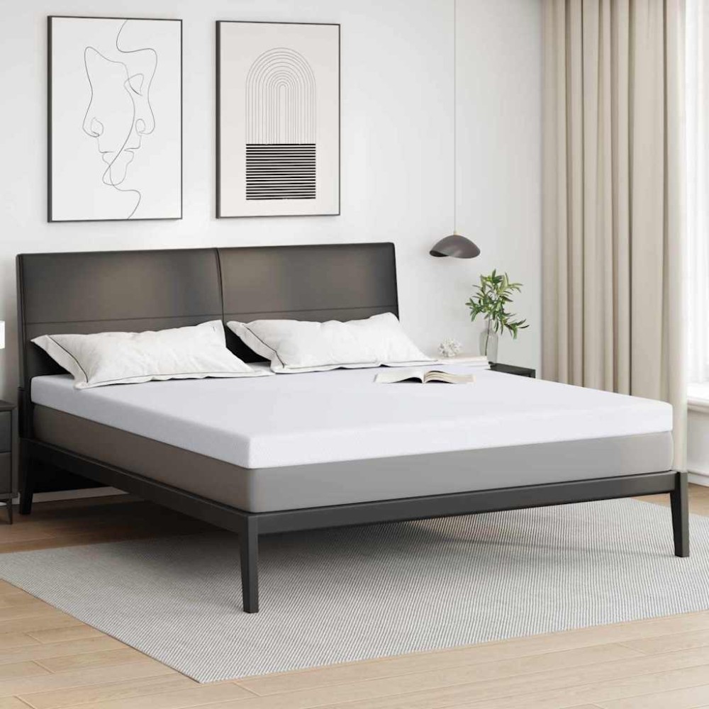 vidaXL Στρώμα μνήμης 200 x 200 cm Thick Μαλακό Ύφασμα-100% πολυέστερ