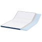 vidaXL Στρώμα επικάλυψης Λευκό 140 x 190 cm Ζακάρ ύφασμα