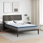 vidaXL Στρώμα επικάλυψης Λευκό 140 x 190 cm Ζακάρ ύφασμα