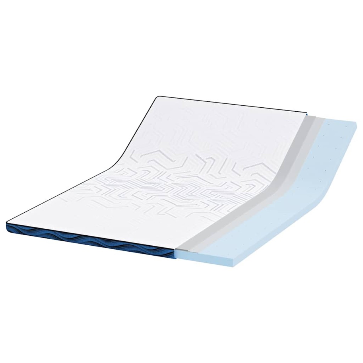 vidaXL Στρώμα επικάλυψης Λευκό 160 x 200 cm Ζακάρ ύφασμα