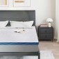 vidaXL Στρώμα επικάλυψης Λευκό 180 x 200 cm Ζακάρ ύφασμα