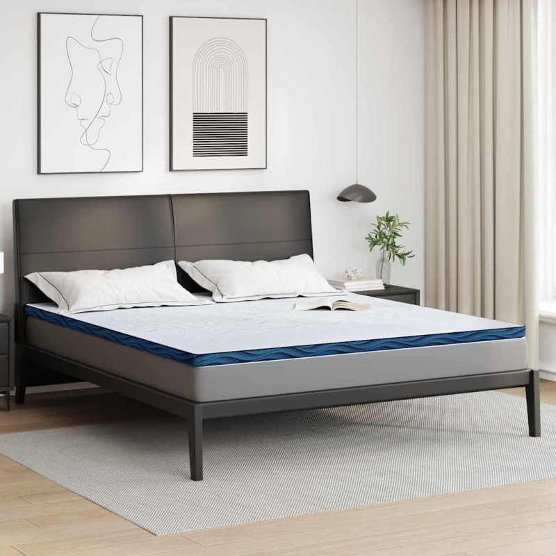 vidaXL Στρώμα επικάλυψης Λευκό 180 x 200 cm Ζακάρ ύφασμα