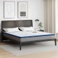 vidaXL Στρώμα επικάλυψης Λευκό 180 x 200 cm Ζακάρ ύφασμα