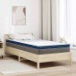 vidaXL Στρώμα επικάλυψης Λευκό 100 x 200 cm Ζακάρ ύφασμα