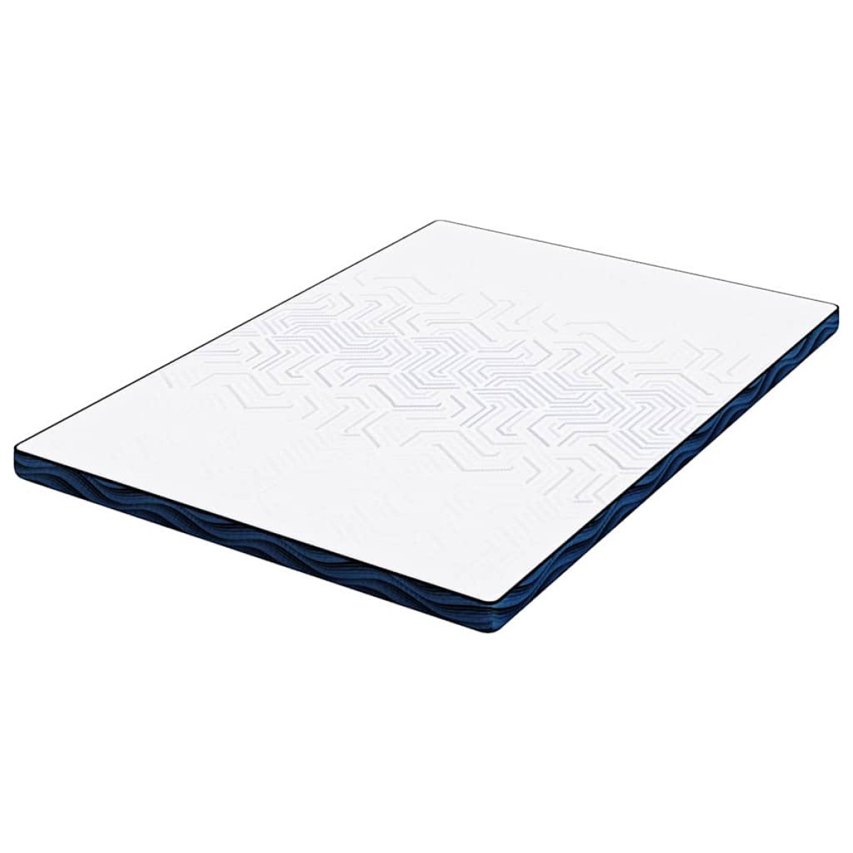 vidaXL Στρώμα επικάλυψης Λευκό 140 x 190 cm Ζακάρ ύφασμα