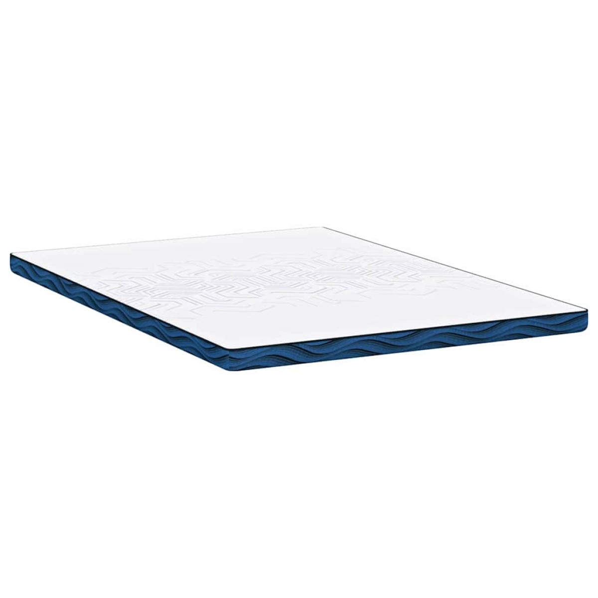 vidaXL Στρώμα επικάλυψης Λευκό 140 x 190 cm Ζακάρ ύφασμα