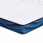 vidaXL Στρώμα επικάλυψης Λευκό 140 x 200 cm Ζακάρ ύφασμα