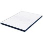 vidaXL Στρώμα επικάλυψης Λευκό 160 x 200 cm Ζακάρ ύφασμα