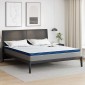 vidaXL Στρώμα επικάλυψης Λευκό 180 x 200 cm Ζακάρ ύφασμα