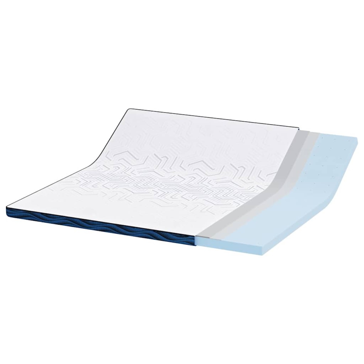 vidaXL Στρώμα επικάλυψης Λευκό 200 x 200 cm Ζακάρ ύφασμα