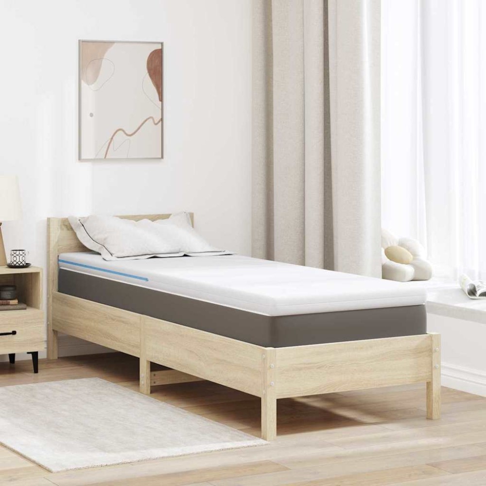 vidaXL Στρώμα επικάλυψης Λευκό 80 x 200 cm Ζακάρ ύφασμα
