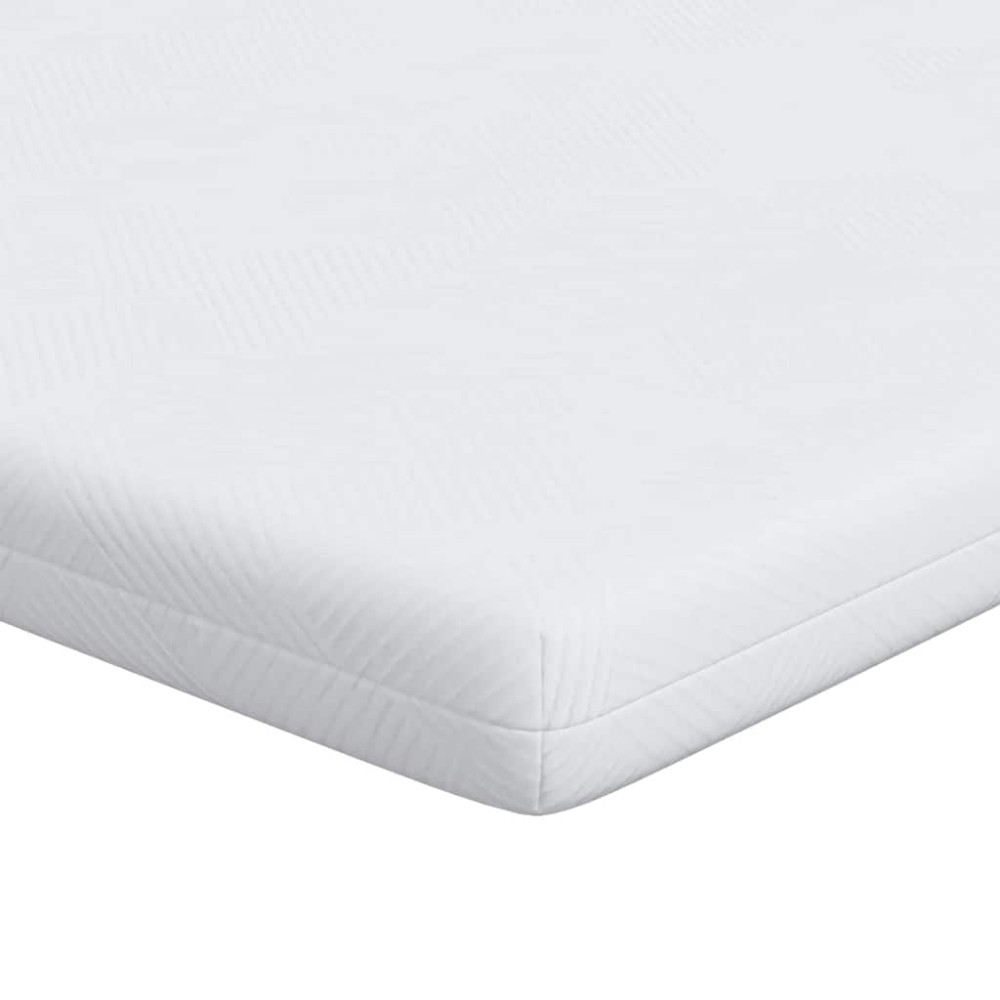 vidaXL Στρώμα επικάλυψης Λευκό 90 x 190 cm Ζακάρ ύφασμα