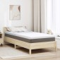 vidaXL Στρώμα επικάλυψης Λευκό 90 x 190 cm Ζακάρ ύφασμα