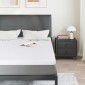 vidaXL Στρώμα επικάλυψης Λευκό 160 x 200 cm Ζακάρ ύφασμα