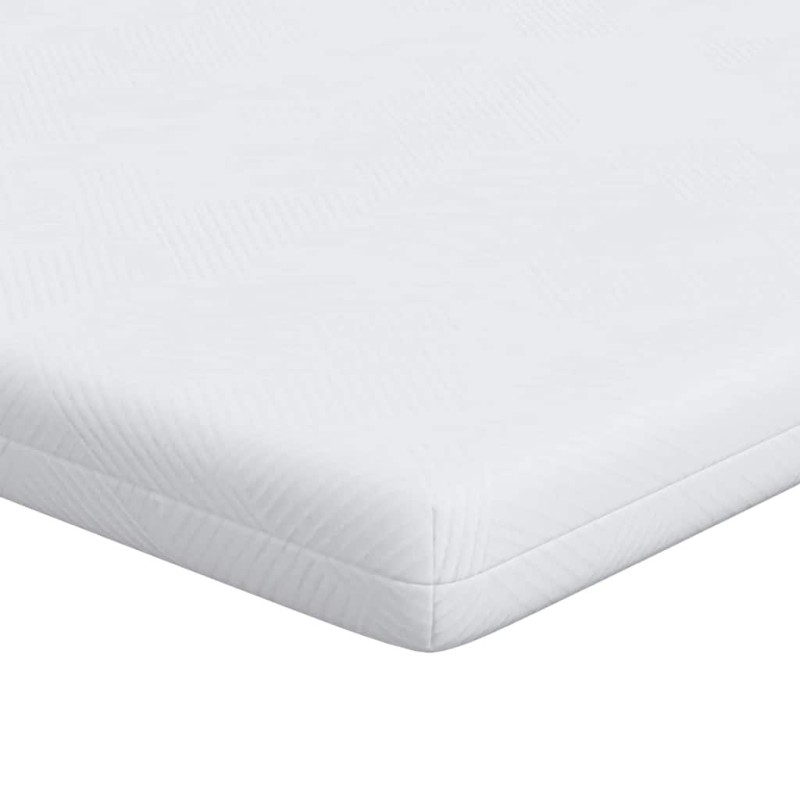 vidaXL Στρώμα επικάλυψης Λευκό 180 x 200 cm Ζακάρ ύφασμα