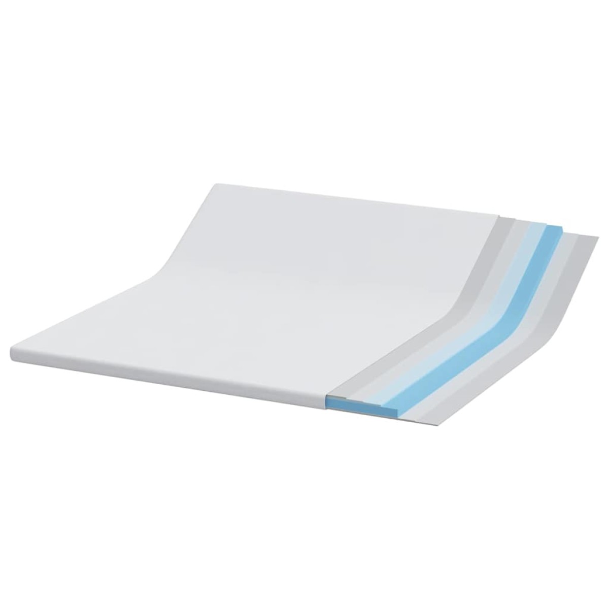 vidaXL Στρώμα επικάλυψης Λευκό 180 x 200 cm Ζακάρ ύφασμα