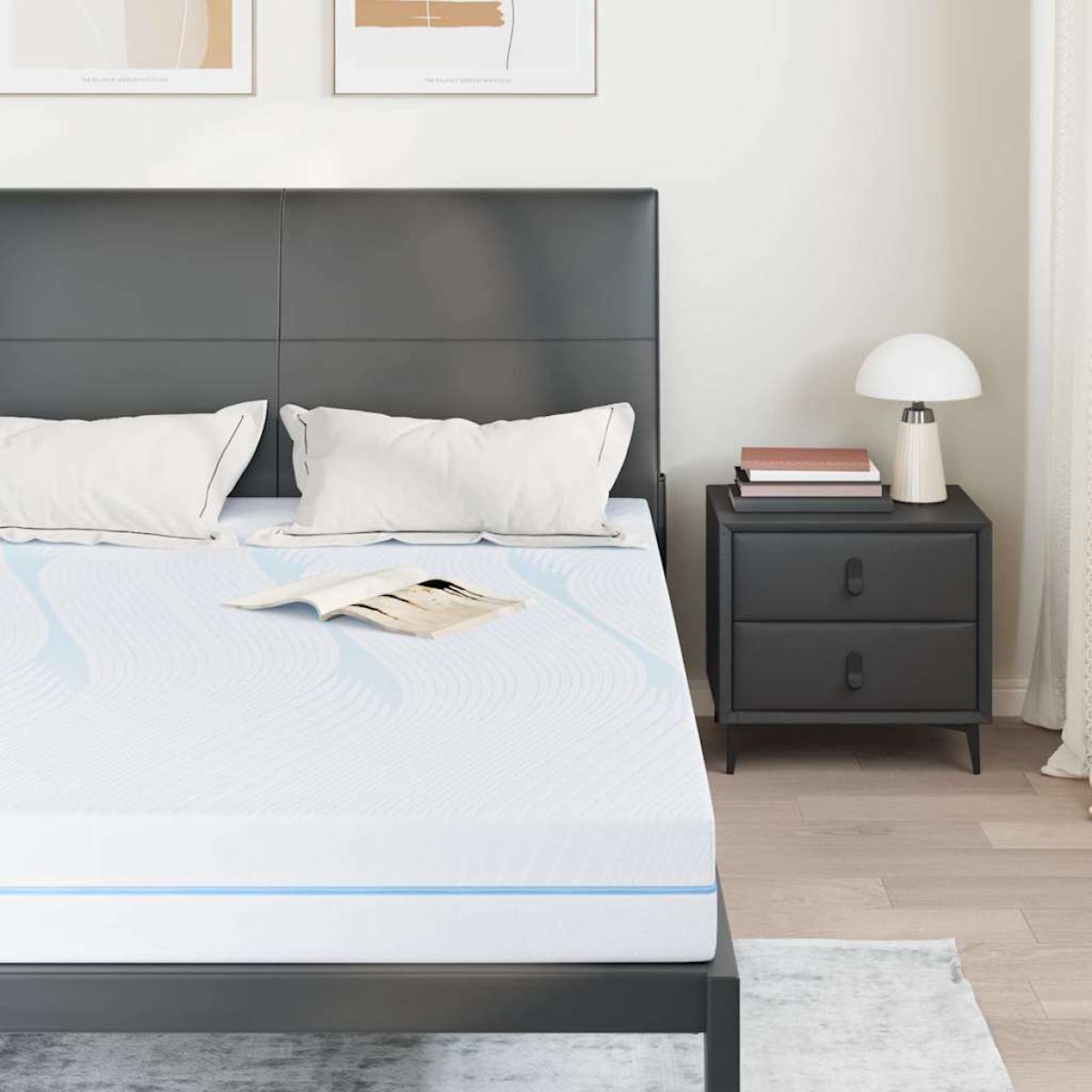 vidaXL Στρώμα Μέτρια σκληρό 140 x 190 cm Λευκό