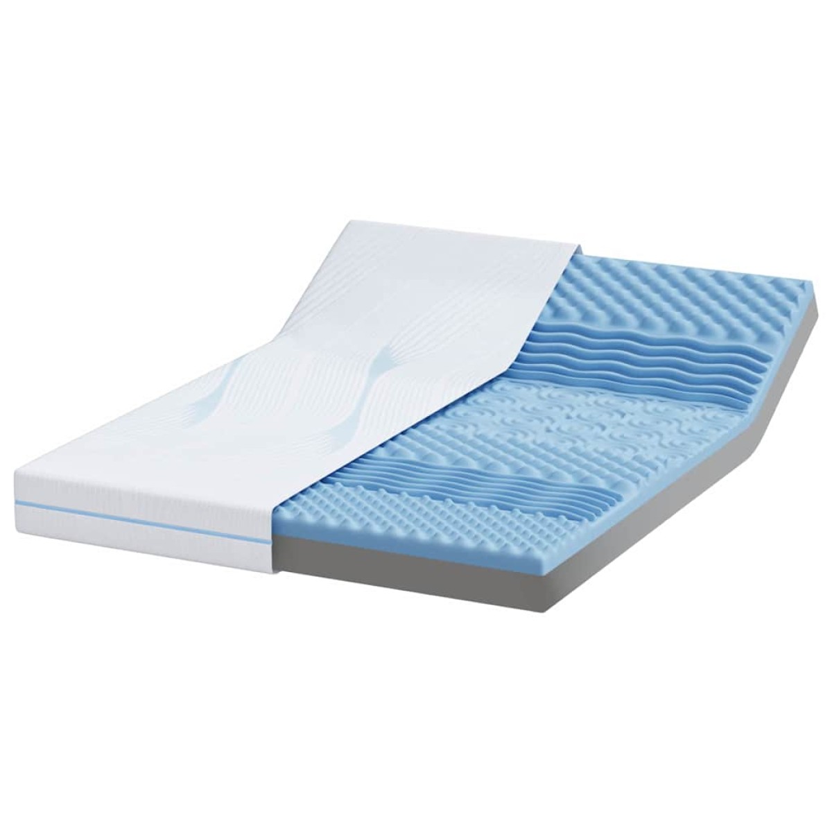 vidaXL Στρώμα Μέτρια σκληρό 160 x 200 cm Λευκό