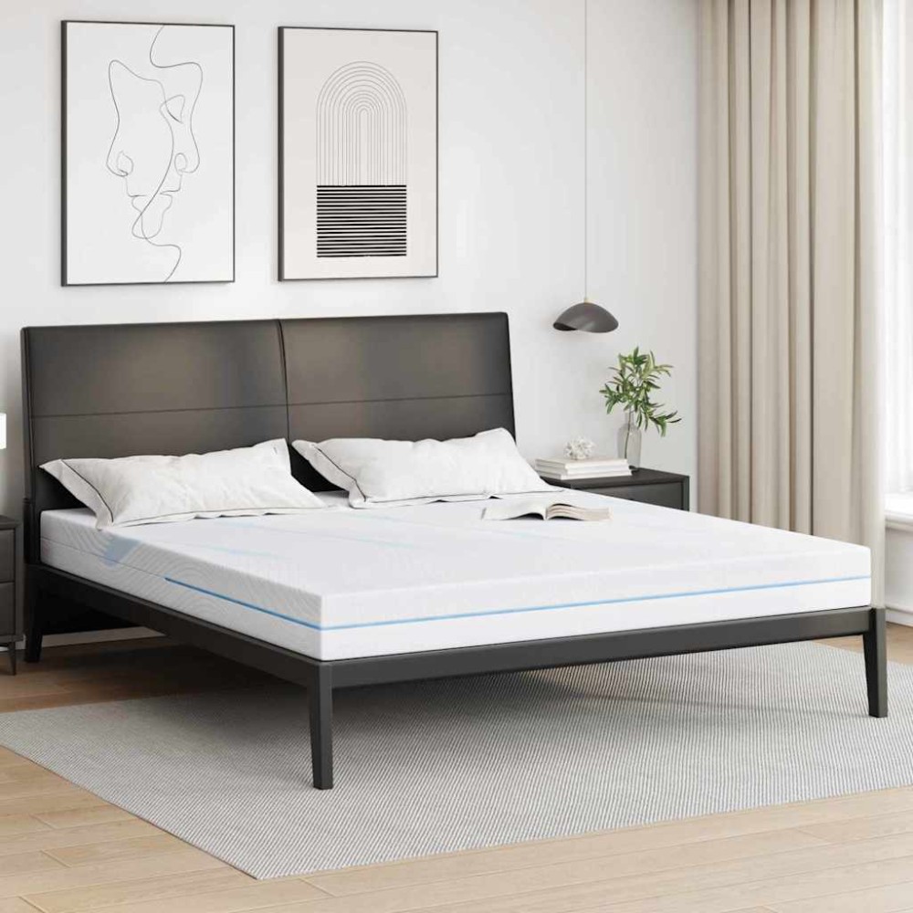 vidaXL Στρώμα Μέτρια σκληρό 200 x 200 cm Λευκό