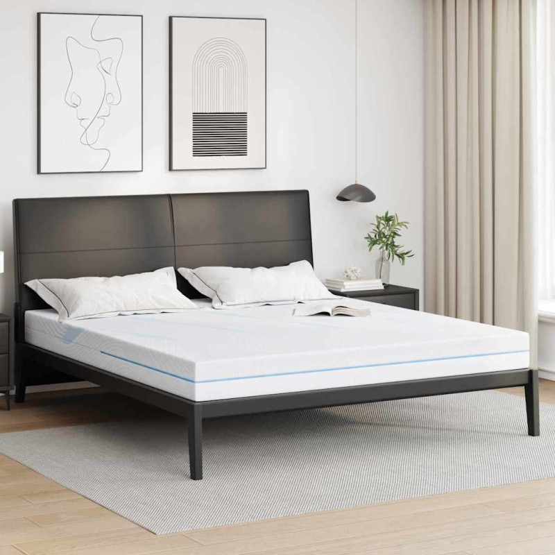 vidaXL Στρώμα Μέτρια σκληρό 200 x 200 cm Λευκό