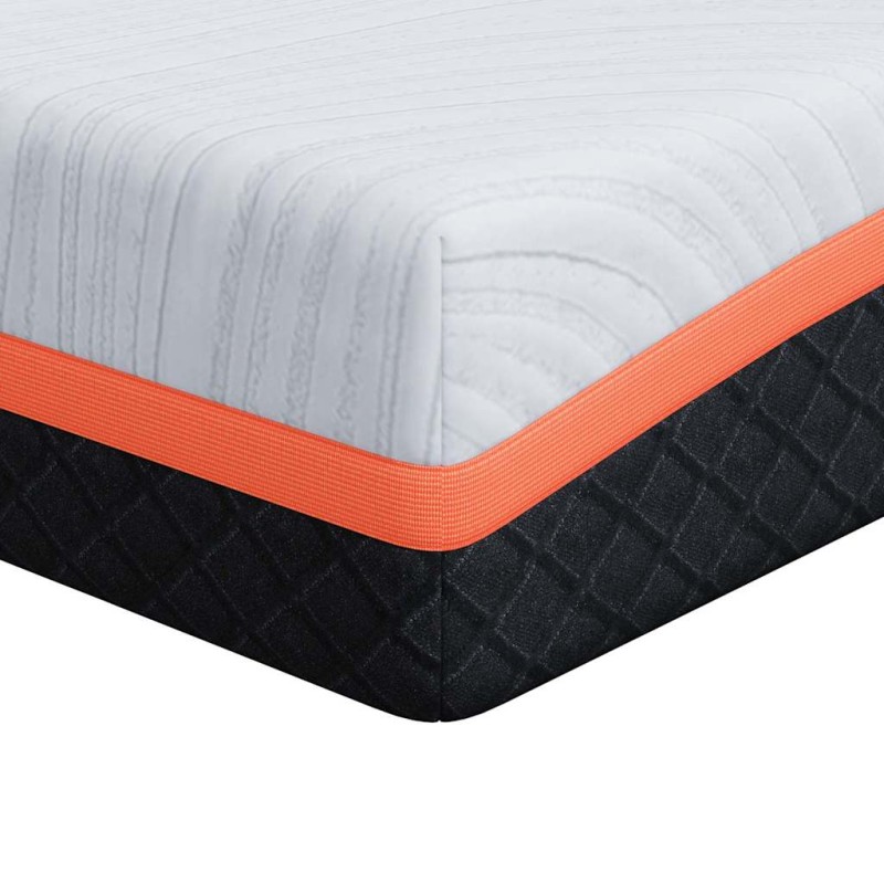 vidaXL Στρώμα Λευκό και Γκρι 160 x 200 cm Ζακάρ ύφασμα