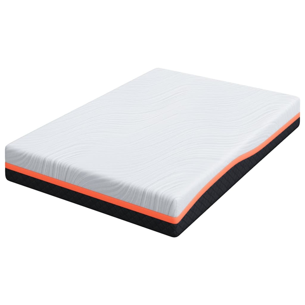 vidaXL Στρώμα Λευκό και Γκρι 160 x 200 cm Ζακάρ ύφασμα